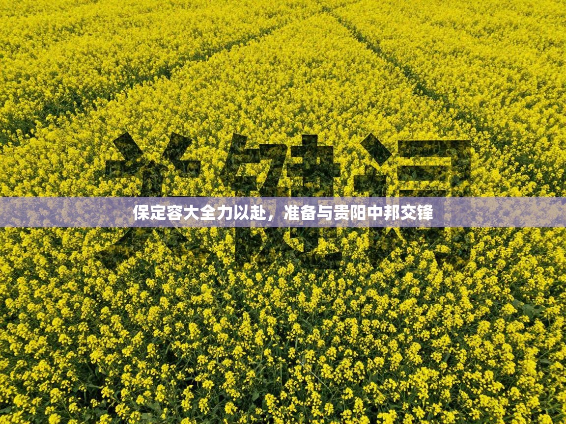 保定容大全力以赴，准备与贵阳中邦交锋  第1张